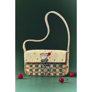 The Fiona Beaded Bag: Food & Drink Edition Plaid Martini